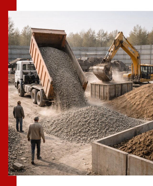 Доставка нерудных материалов с погрузкой и разгрузкой в Донецке