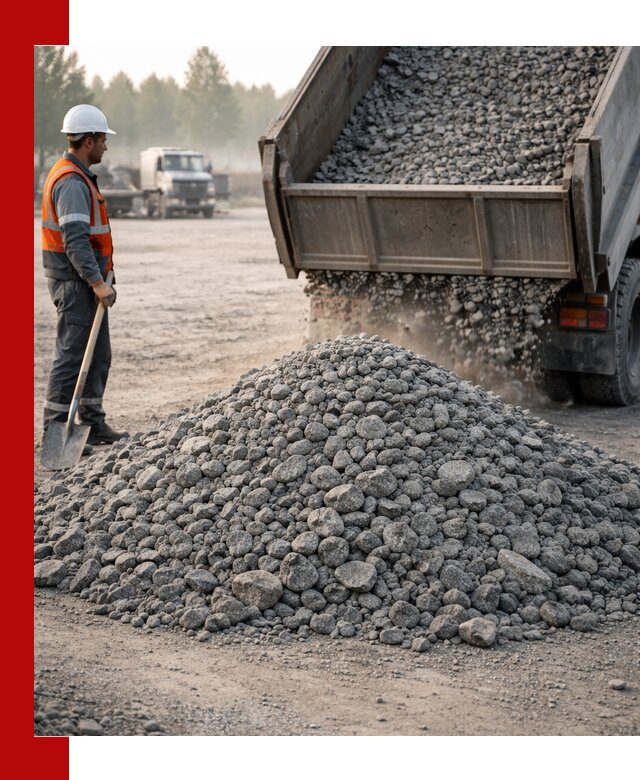 Гранитный щебень фракции 100–201 для строительства в Донецке