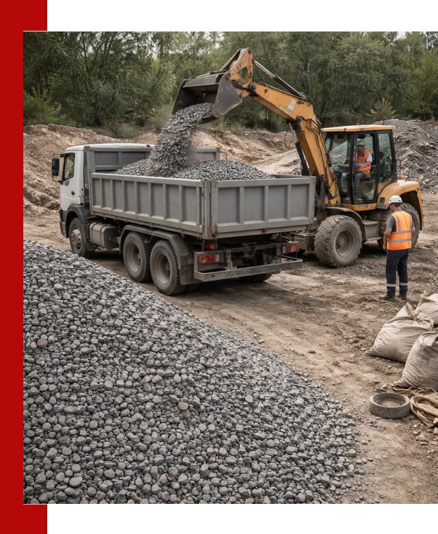 Доставка гравийного щебня в Донецке оптом и в розницу