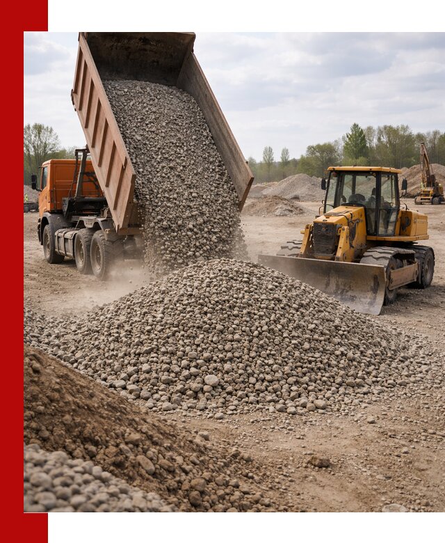 Доставка гравийного щебня фракции 40-70 в Донецке