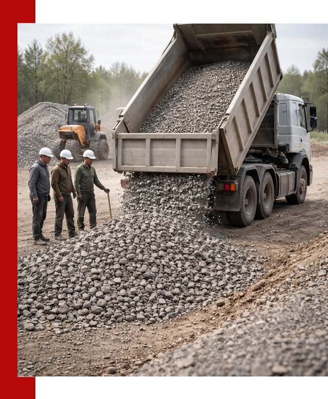 Доставка гравийного щебня фракции 70-120 в Донецке