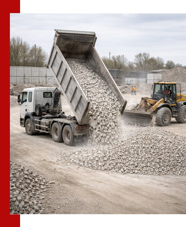 Доставка и продажа известнякового щебня в Донецке