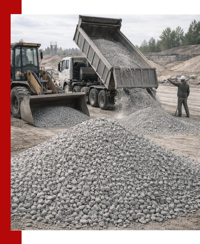 Доставка известнякового щебня фр. 5–20 в Донецке