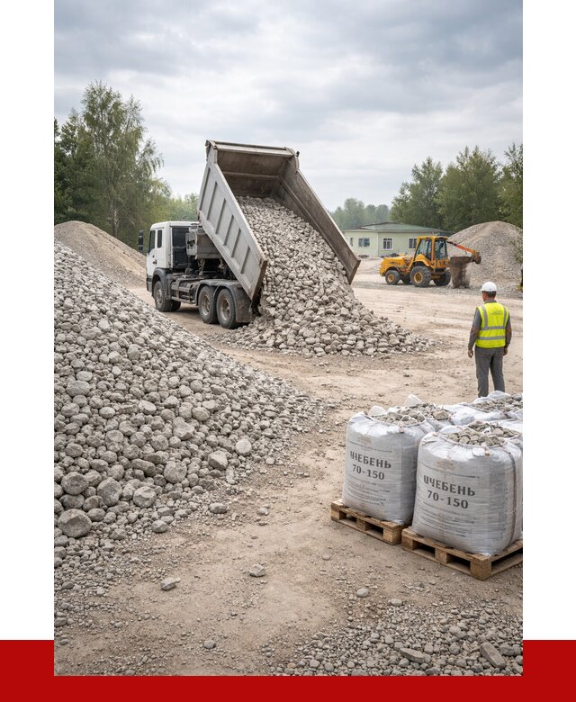 Известняковый щебень фракция 70-150 в Донецке от 1369 р. | ПРОНЕРУДДнк