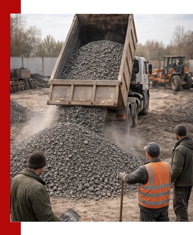 Доставка шлакового щебня в удобные сроки по выгодной цене в Донецке