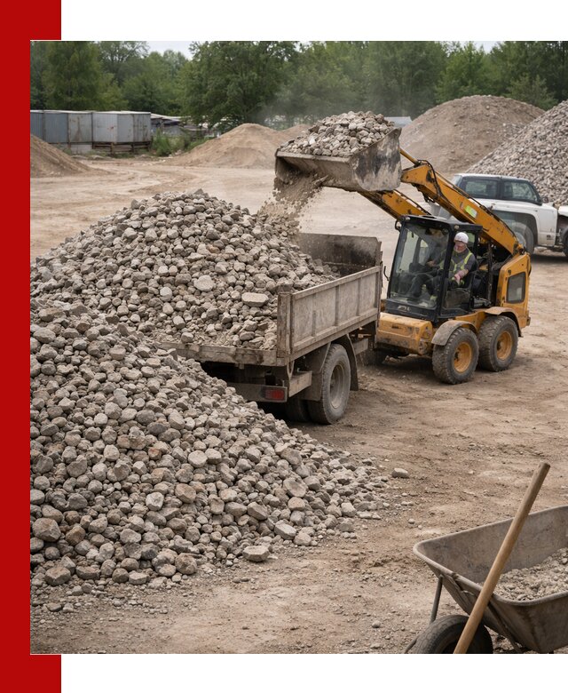 Доставка вторичного щебня в Донецке для строительных работ