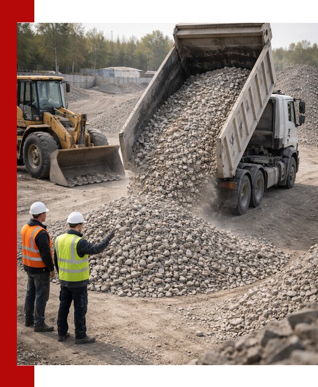 Вторичный щебень фракция 40–70 доставка в Донецке