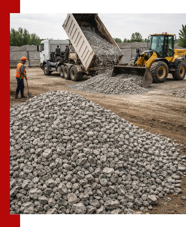 Доставка бетонного щебня фракции 40-70 в Донецке