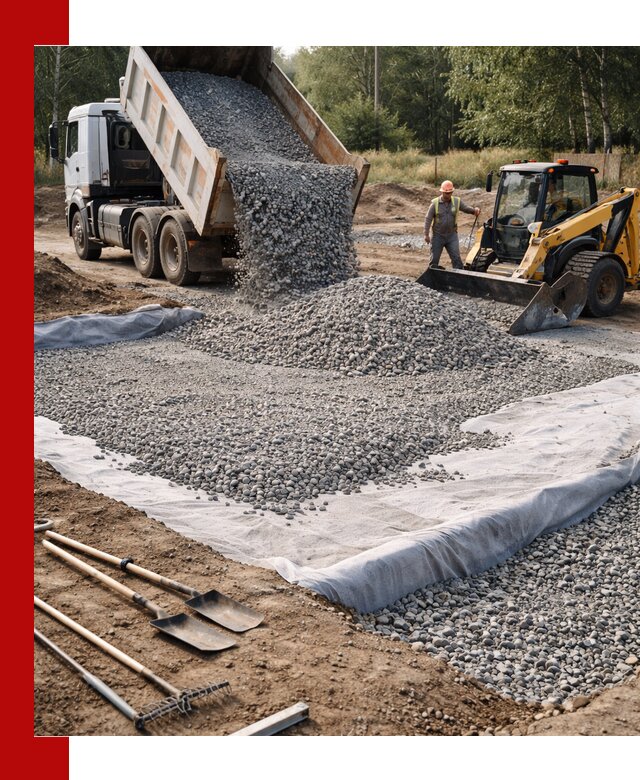 Щебень для фундамента с доставкой в Донецке