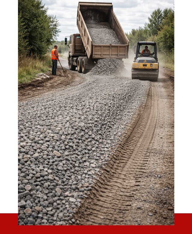 Щебень для отсыпки дороги в Донецке от 2956 р. ПРОНЕРУДДнк