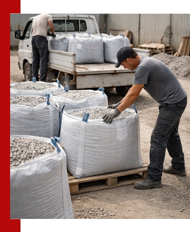 Доставка щебня в мешках по выгодным ценам в Донецке