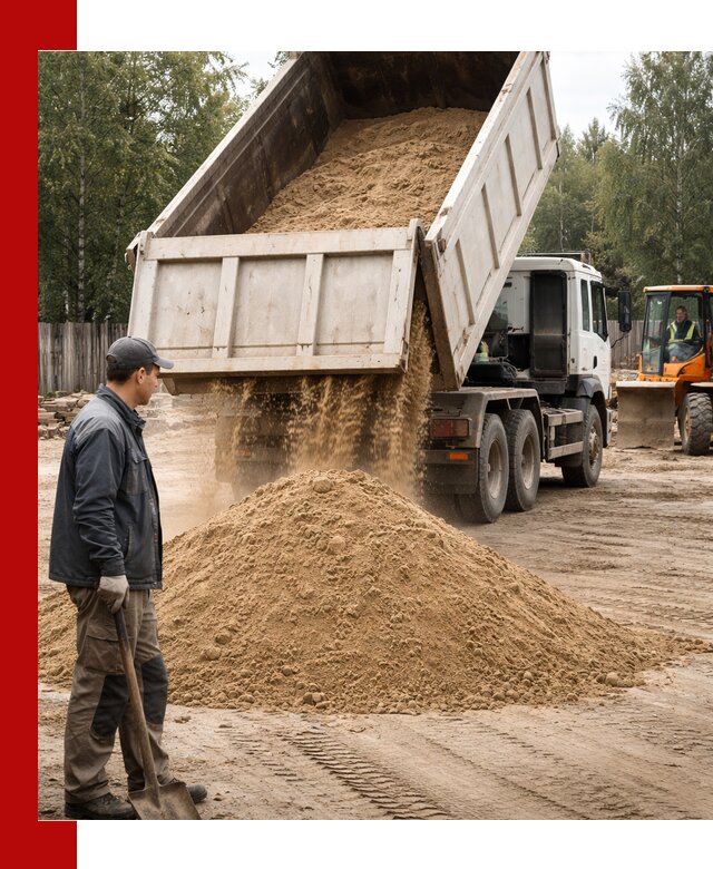 Доставка и продажа песка с разгрузкой в Донецке