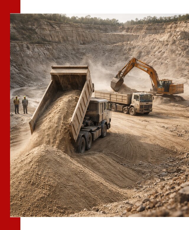 Карьерный песок навалом с доставкой в Донецке