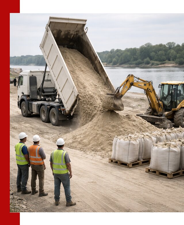 Доставка речного песка в Донецке самосвалами и погрузкой