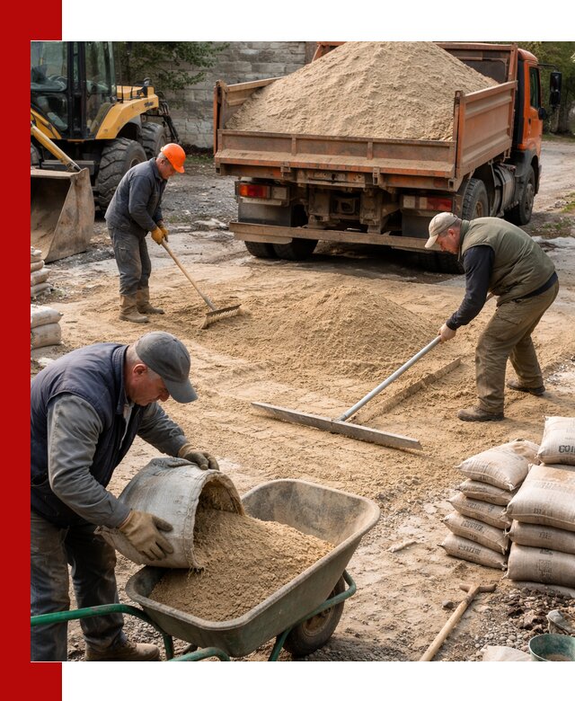Поставка песка для стяжки в Донецке с быстрой доставкой
