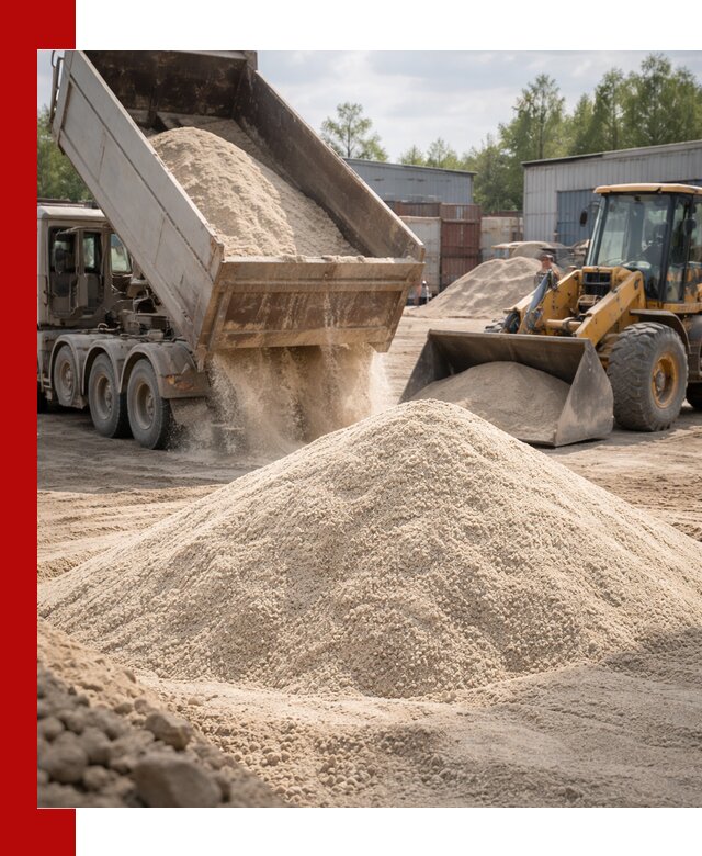 Кварцевый песок с доставкой в Донецке для строительных работ