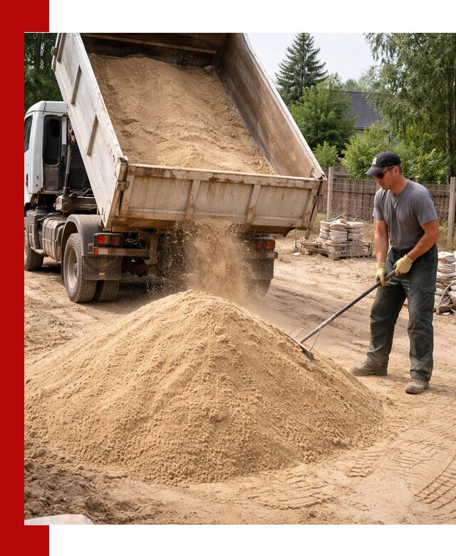 Доставка сухого песка самосвалами в Донецке
