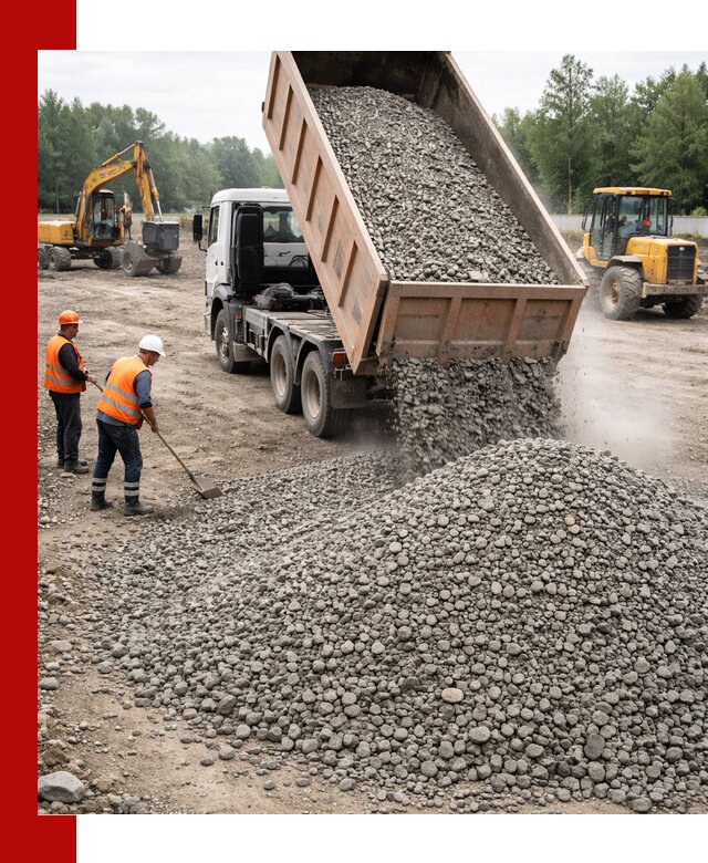 Доставка гравия фракции 40-70 в Донецке оптом и в розницу