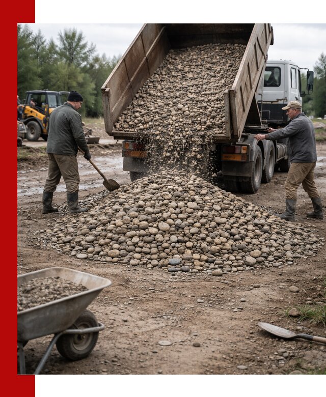 Доставка гальки речной оптом и в розницу в Донецке