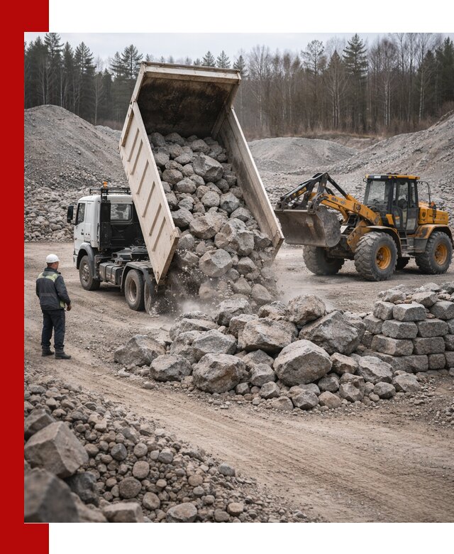 Доставка и продажа бутового гранитного камня в Донецке