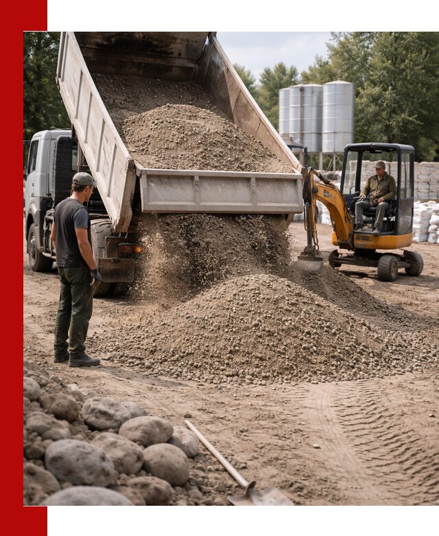 Доставка ПГС С3 в Донецке самосвалами и миксерами