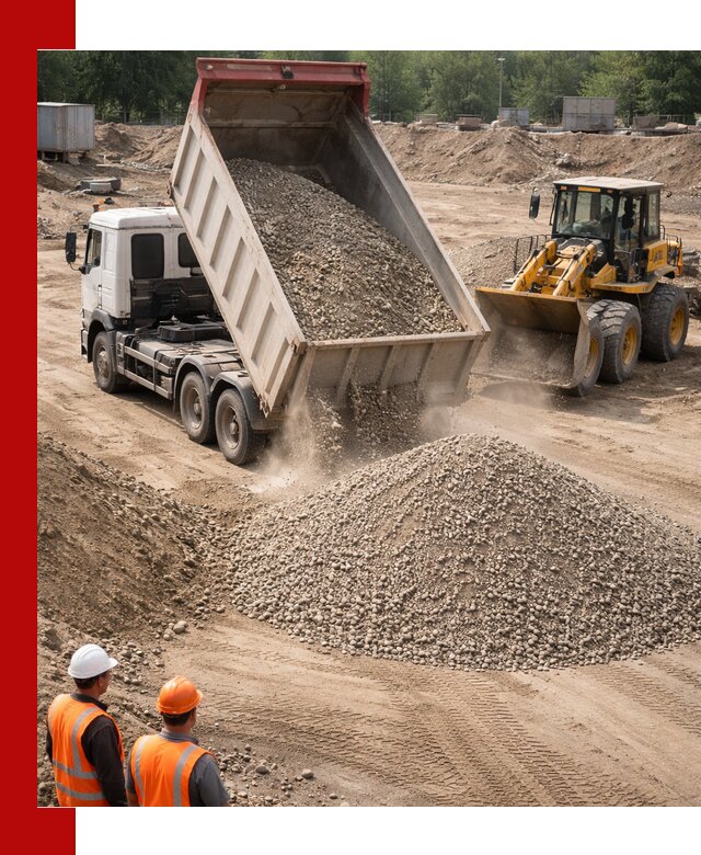 Щебень с песком (ЩГПС С2) с доставкой в Донецке