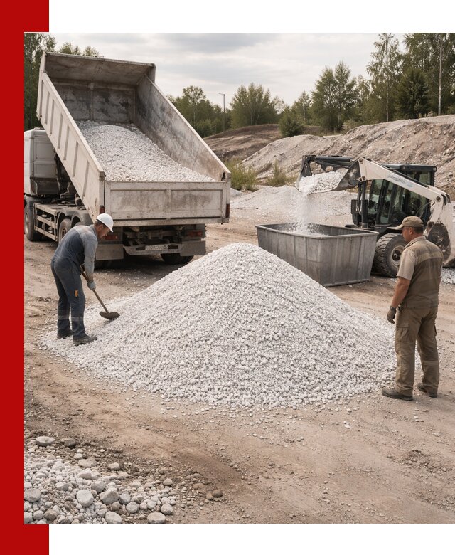 Доставка и продажа белой мраморной крошки в Донецке