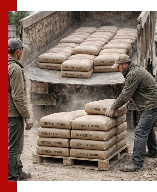 Цемент М500 с доставкой самосвалом в Донецке