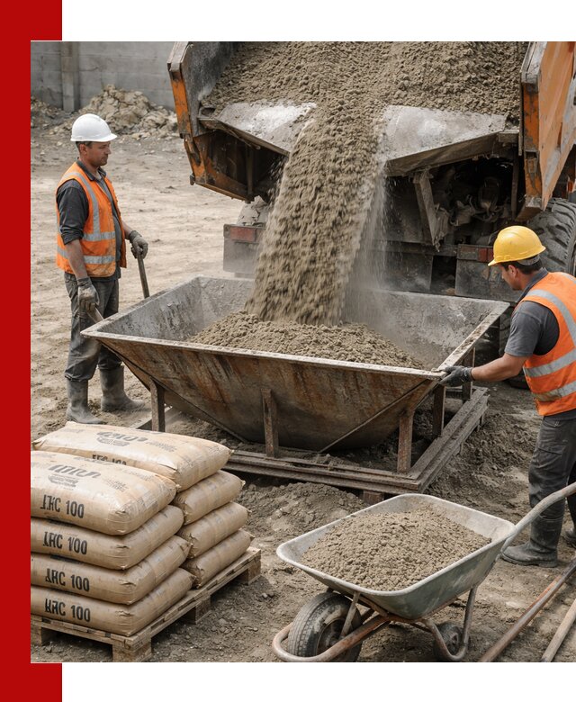 Доставка цементно-песчаной смеси М100 в Донецке