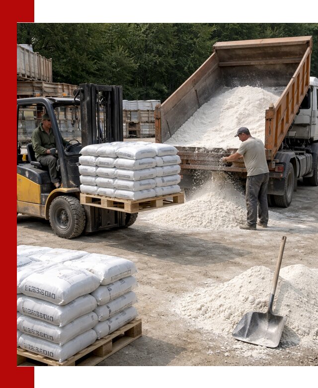 Доставка строительной извести оптом и в розницу в Донецке