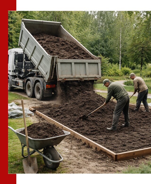Доставка грунта для озеленения и благоустройства в Донецке