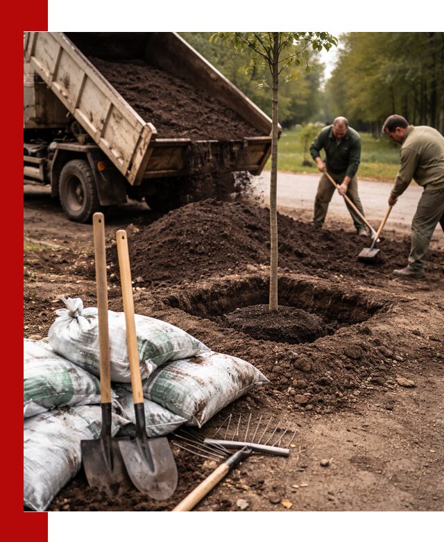 Грунт для посадки деревьев в Донецке — доставка и подготовка почвы