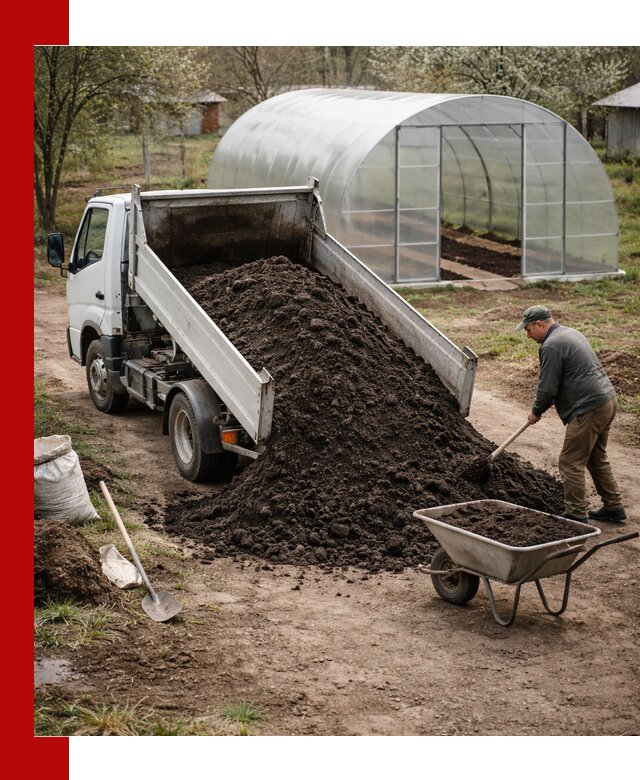 Чернозем для теплицы с доставкой в Донецке