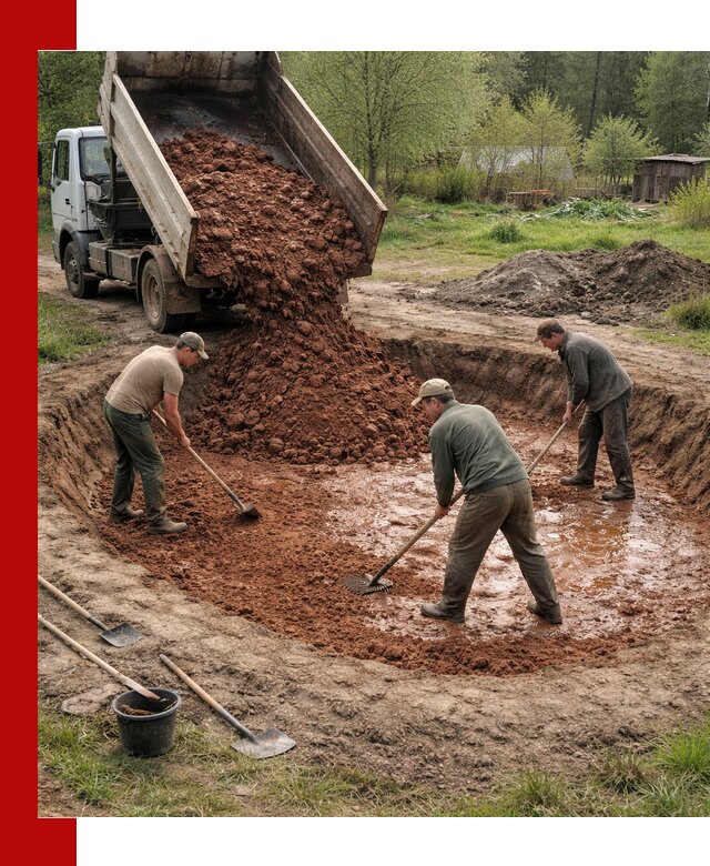 Купить качественную глину для пруда в Донецке