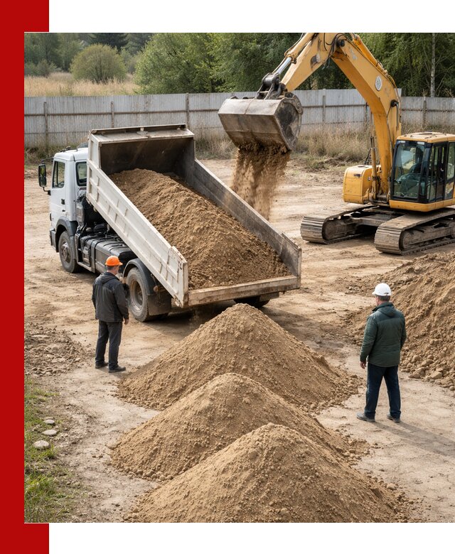 Доставка супеси вагонными и автопартиями в Донецке