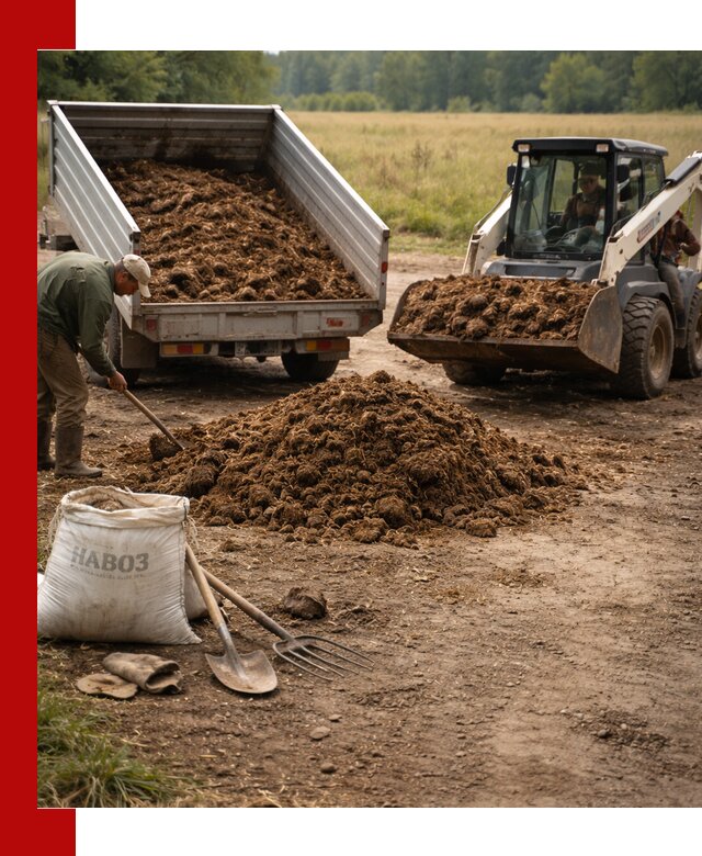 Доставка конского навоза в Донецке с разгрузкой и доставкой на объект