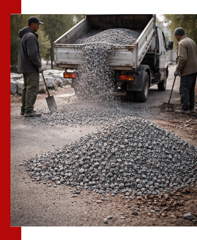 Гранитная крошка для посыпки дорог и тротуаров в Донецке