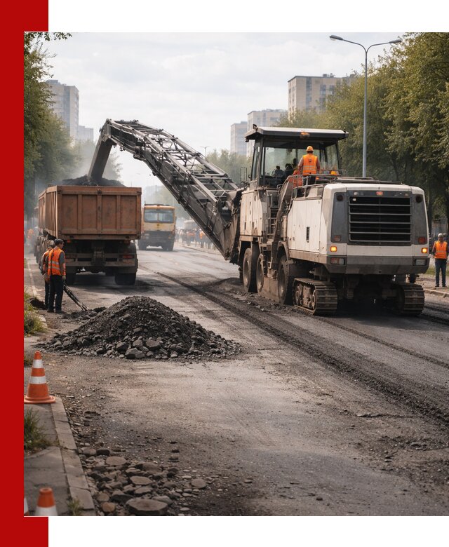 Фрезерованный асфальт в Донецке — удаление и вывоз старого покрытия