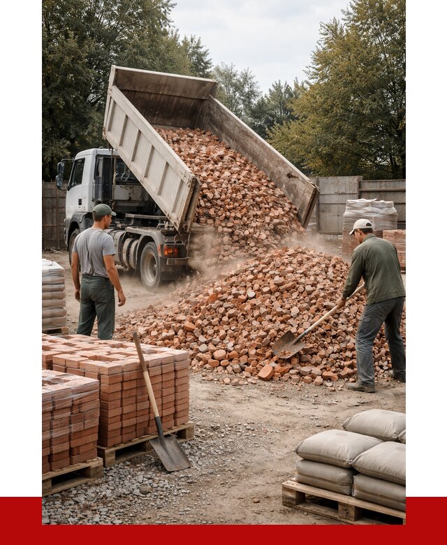 Бой кирпича в Донецке с доставкой от 4598 руб/куб | ПРОНЕРУДДнк