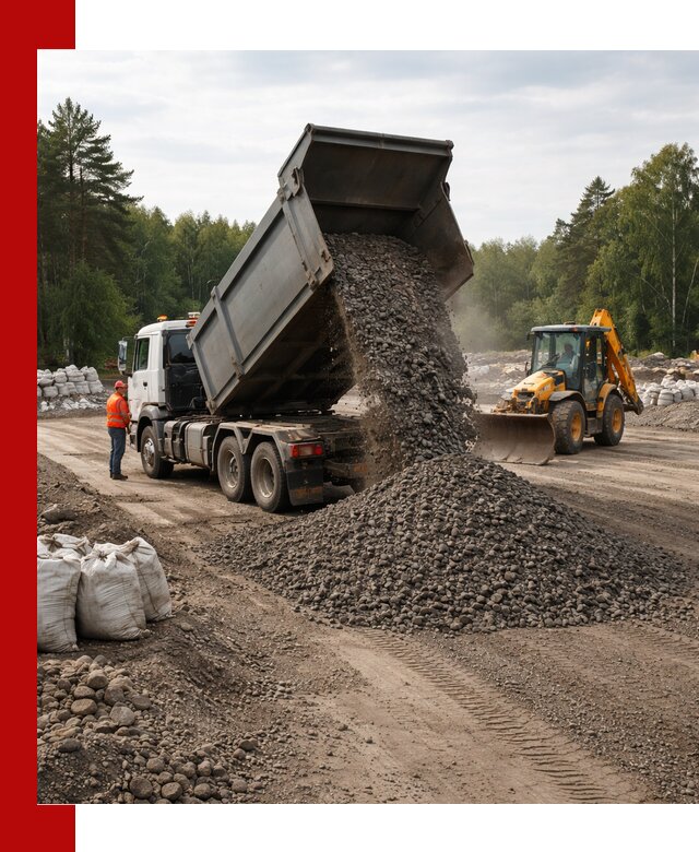 Доставка дробленого асфальта в Донецке для дорожных работ