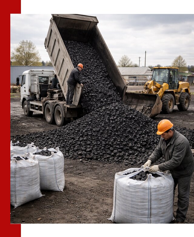 Доставка каменного угля в Донецке оптом и в розницу