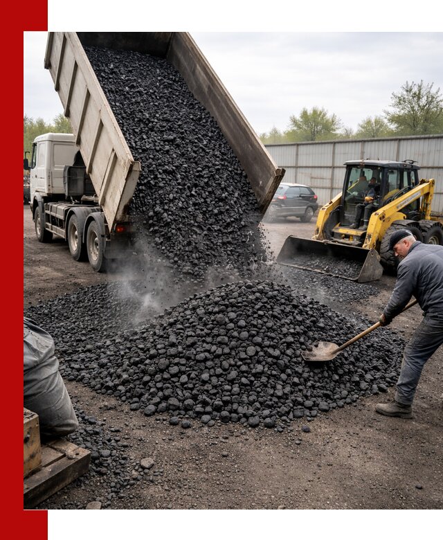 Доставка угля орех в Донецке оптом и в розницу
