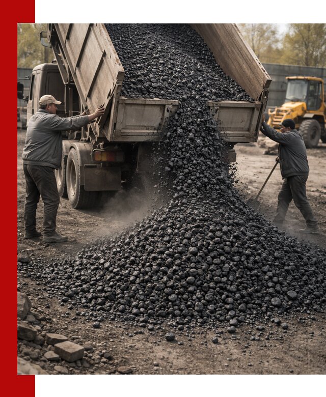 Доставка угля семечка самосвалами в Донецке