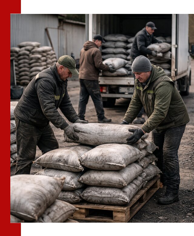 Доставка угля в мешках по выгодным ценам в Донецке