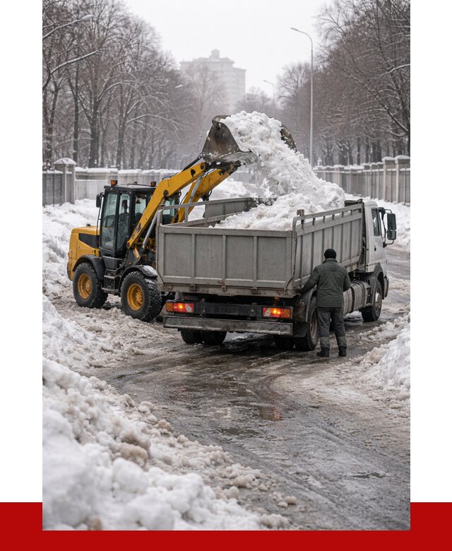 Вывоз снега с погрузкой в Донецке от 3832 р. ПРОНЕРУДДнк