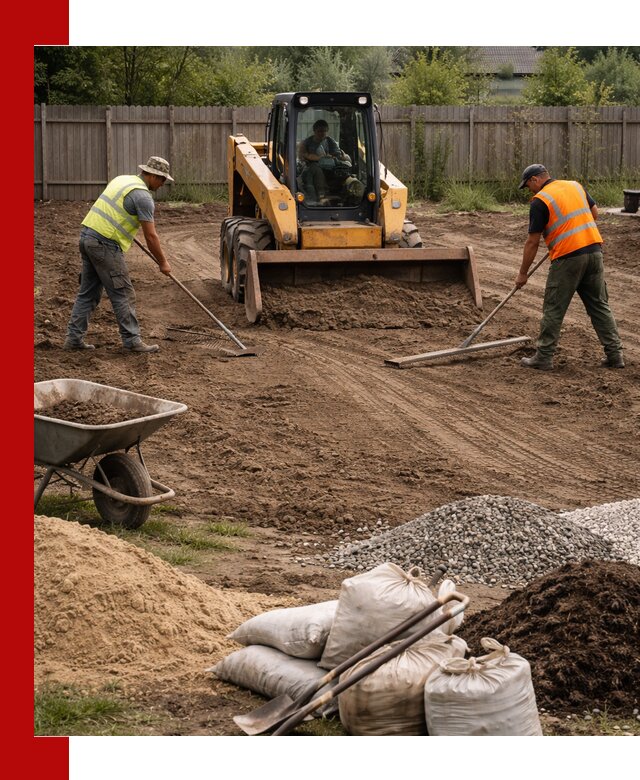 Выравнивание участка под строительство и благоустройство в Донецке