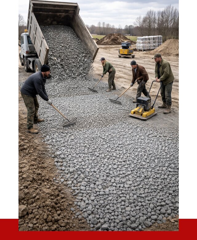 Устройство щебеночной подушки в Донецке от 4927 р. ПРОНЕРУДДнк