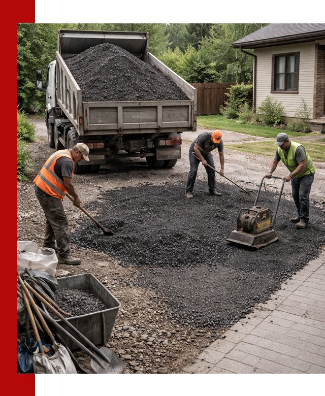 Асфальтовая крошка для двора с доставкой в Донецке